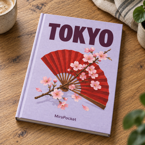 Livre photo personnalisé Tokyo MiraPocket posé sur une table